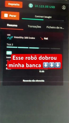 MEU BOT FEZ 100% DA BANCA - (BOT BINARY) - (BOT DERIV) REALMENTE FUNCIONA CONTA REAL