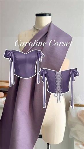 Let’s Sew the Prettiest Corset 💜✨ #sewing #sewingpattern