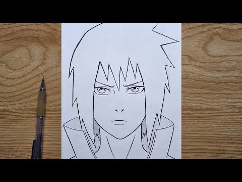 How to draw Sasuke | Sasuke Uchiha step by step | easy anime drawing tutorial