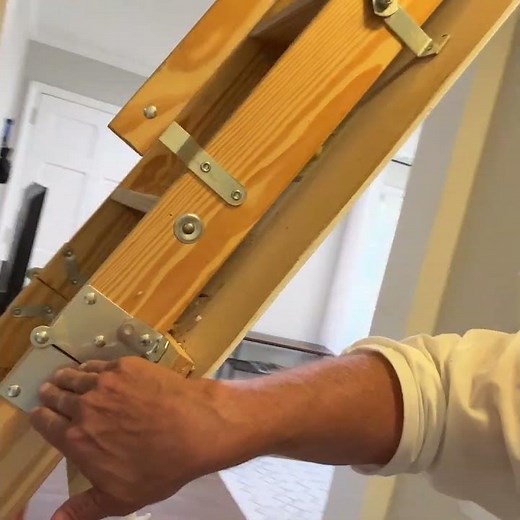 Don't Climb Attic Stairs Until You Watch This! #diy #home #woodworking