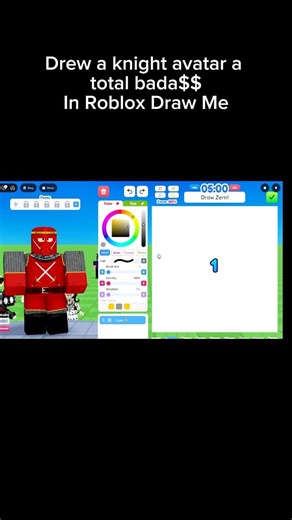 Drew a knight avatar a total chad in Roblox Draw me #roblox #robloxdrawing