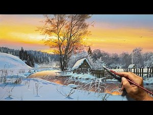 "Winter Gold" Acrylic painting. Artist - Viktor Yushkevich. #205