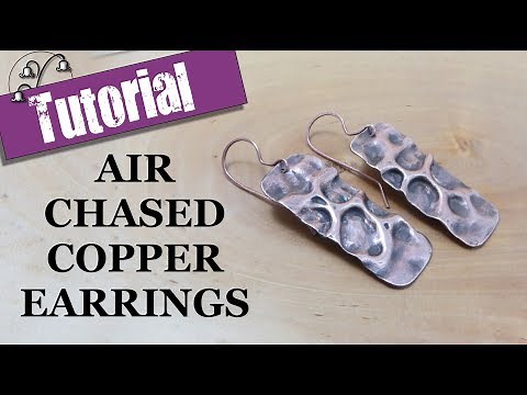 Air Chased Copper Earrings - Jewellery tutorial