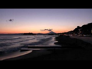 鎌倉七里ガ浜の綺麗な夕日動画！2014年3月21日