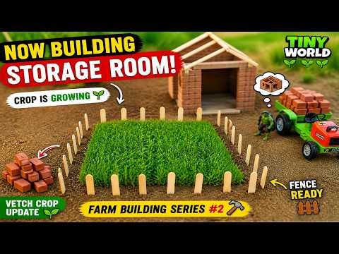 Building a Tiny Storage Room for My Growing Crop 🌱🚜 | Mini Farm Series #2025