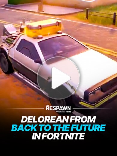 The DeLorean Time Machine spawns randomly around the map, and boosting with it sends you into the time tunnel and unlocks a crate with legendary loot. #fortnite #backtothefuture #gaming