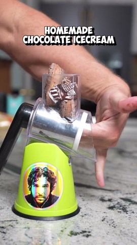 Homemade chocolate ice cream