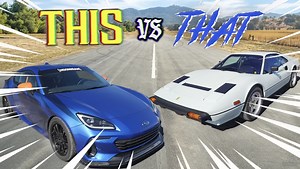 38年前のフェラーリ308GTBと最新のスバルBRZとがガチバトル！意外と両者はいい勝負、しかし軍配はスバルBRZに上がる