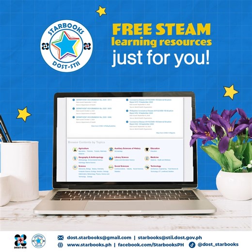 Get your FREE STEAM learning resources through STARBOOKS! Get to know STARBOOKS more on our website at https://www.starbooks.ph/ #STARBOOKSPH #ScienceForThePeople #OneDOST4U | DOST-STARBOOKS