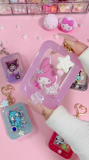 【ミニ】スマホレジンキーホルダーを作ってみた🩷どの子が好き？✨#オルキルラボ #orukirulab #可愛い #サンリオ #sanrio #マイメロ #クロミ #ハンギョドン #ばつ丸くん #キティーちゃん #レジン #キーホルダー #シャカシャカ
