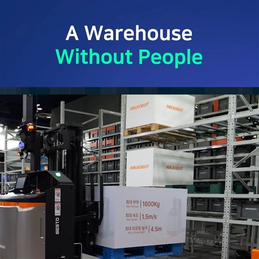 로지브리지 on Instagram: "Hikrobot Unmanned Warehouse System with AGVs, AMRs, and Autonomous Forklifts This video shows a fully unmanned logistics environment where multiple robotic systems operate simultaneously without human intervention. Inside the warehouse, pallets are transported automatically, autonomous forklifts handle rack storage and retrieval, and mobile robots continue moving even behind the racking area. The system combines several types of robots: AGVs (Automated Guided Vehicles) that