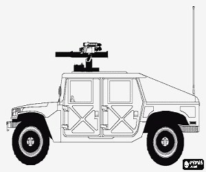 Military hummer coloring page printable game