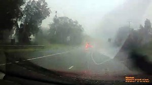 Lightning Striking Power Pole Splits the Top