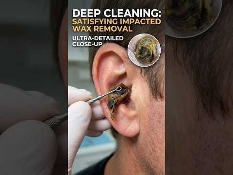 #225 Deep Relaxing With Hard Working of Removal Ear Wax #satisfying #relaxing #video