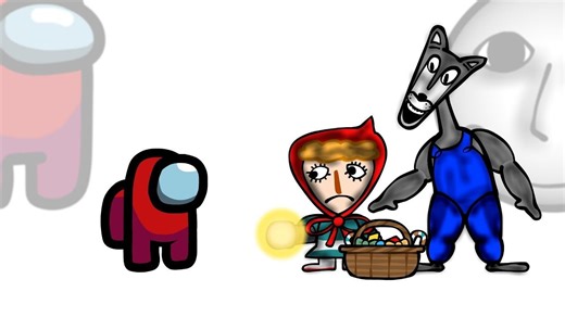 【Among Us】Mini Crewmate Kills Little Red Riding Hood Analog Horror Characters