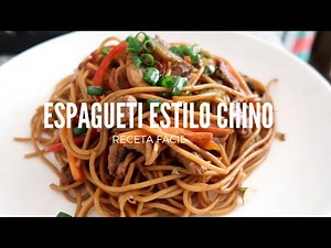 Espagueti Estilo Chino | Receta Fácil con Pocos Ingredientes | Erika Blop
