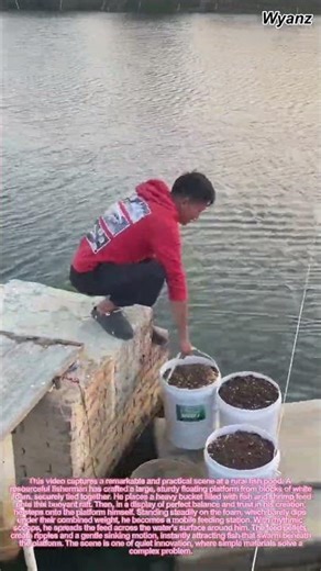 Ingenious Floating Platform: How a Fisherman Feeds His Fish Farm | Aquaculture