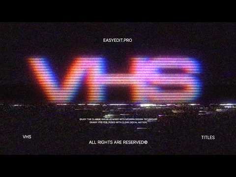 VHS Typography Pack | After Effects Retro Text Animation