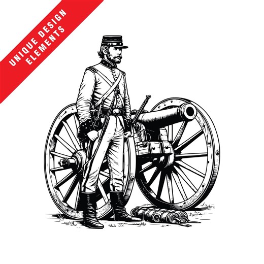 Civil War Cannoneer Clipart: Vector Illustration (digital Download) - Etsy