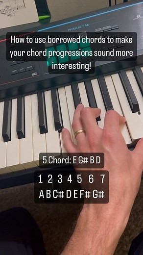 117 reactions · 13 shares | How to use borrowed chords to make more interesting chord progressions. This concept is called Secondary Dominants! #musictheory #pianolessons #secondarydominants #chordprogressions #coolchords #songwritertips | Digital Piano School | Facebook