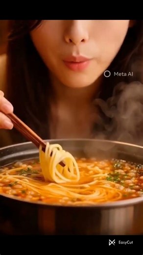 "AI Noodle Delight 🍜🤖 | ASMR Eating Sounds"