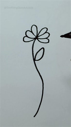 😱Is flower drawing that easy #drawing #cutedrawing #art #floraart