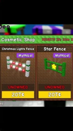 New Christmas Fence in Cosmetics Shop in Grow a Garden #growagarden #roblox