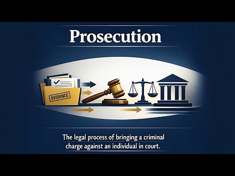 What is the meaning of Prosecution?