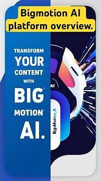 Bigmotion AI platform overview.