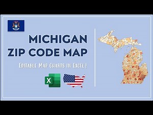 Michigan Zip Code Map in Excel - Zip Codes List and Population Map