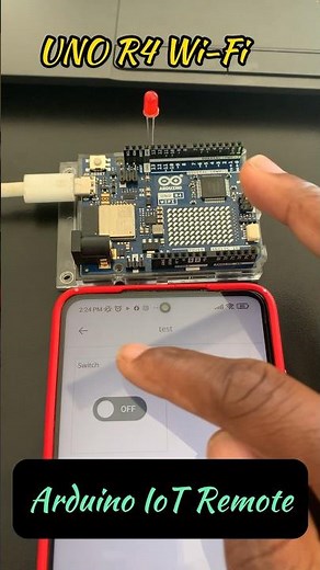 Control an LED with UNO R4 Wi-Fi using Arduino Cloud. #unor4wifi #arduinocloud #iot