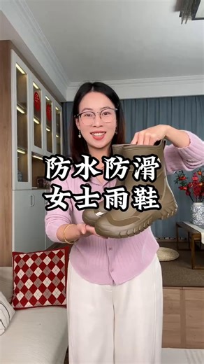 加棉保暖韩系时尚新款雨鞋女款防滑防水鞋厨房骑手工作胶鞋雨靴女 白色 40