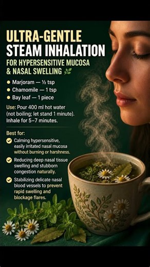 Ultra-Gentle Steam Inhalation for Hypersensitive Mucosa & Nasal Swelling 🌿