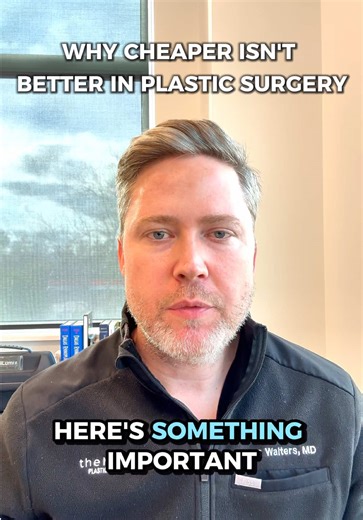 If you’re comparing plastic surgeons by price, here’s something important to consider. You’re not just paying for surgery. You’re paying for years of surgical training, board certification, safety protocols, anesthesia care, and the quality of the surgical facility. The most costly procedures Dr. Walters sees? Revision plastic surgery - when something must be corrected because it wasn’t done properly the first time. Revision surgeries are: • Harder on the body • Longer to recover from • Less pre