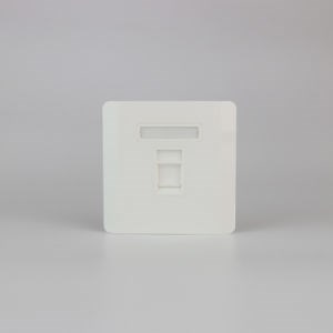 [Hot Item] Hot Selling 86 Style Single Port Faceplate 1port RJ45 Network Wall Outlet Faceplate with Shutter
