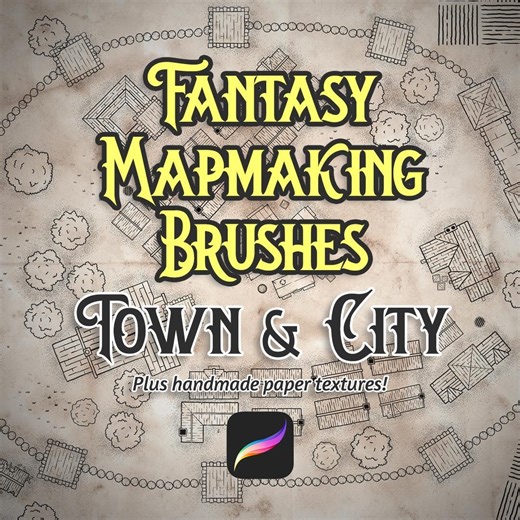 Fantasy Map Procreate Brushes | DND Town & City Builder | RPG Map Making Kit - Etsy UK