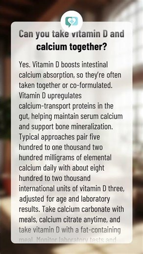 Can you take vitamin D and calcium together?