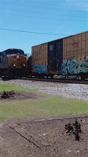 CSX E015 meets CSX M604 with MOW equipment on the head end #csx #et44ah #es44ac #railfan #folkston