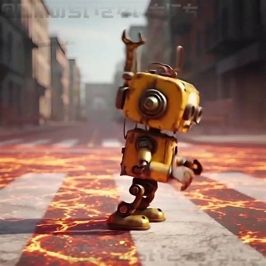 Little Robot's Crosswalk Challenge: The Floor Is Lava