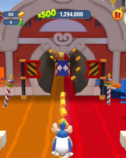 Talking Tom Gold Run Stone Age Hank Runs in Venice Canals Orange & Red Color Funny Race Gameplay