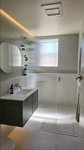 Proof that green tiles change everything 💚 Bathroom renovation inspo 😍