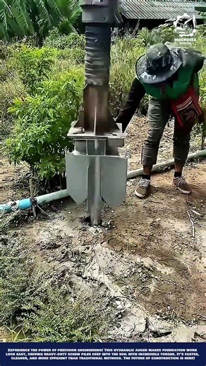 Excavator Soil Drilling Machine Work for Construction Site foundation installation and piling