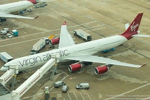 Airplane Art - Virgin Atlantic Airbus A340-600 at London Heathrow Airport - Economy Class & Beyond