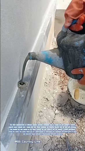 Swift Cement Injection: Filling Wall Cavities in Seconds