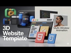 3D Website Template Using HTML, CSS & JavaScript Multi Window Animation Effect #3DWeb #WebDev