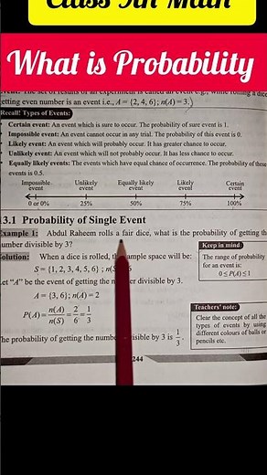 What is Probability with easy Example #class9maths #probability #ytsorts