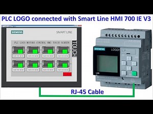 PLC Siemens LOGO connect with touch screen HMI IE 700 V3