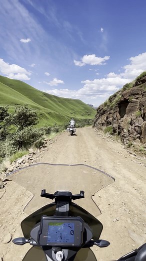 We start the day with Vanessa and her dad riding tight twisties on new pavement with no other vehicles on the road, before climbing gnarly rock uphills to the famous Sani Pass, the highest in South Africa. We get “blown away” by the magnificent views, and then we do it all again in reverse. It just doesn’t get much better than this!