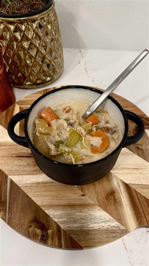 Crock'Tober Episode #2: Slow Cooker Creamy Chicken and Wild Rice Soup