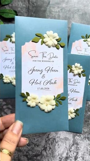 Phong bì cưới được làm thủ công #wedding #thiệp #phongbicuoi